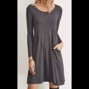 Garnet Hill Oversized Long Sleeve Lounge Dress Med